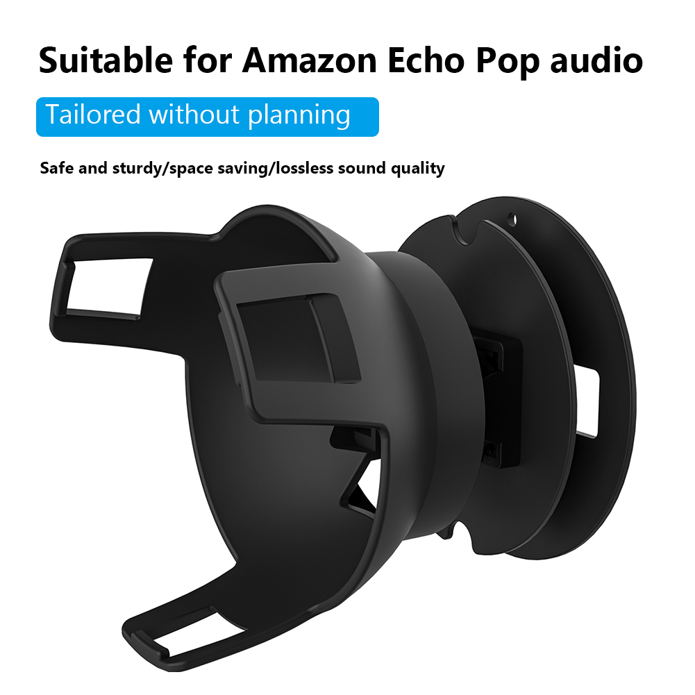 Amazon Speaker Echo Pop - Amazon Echo Pop用壁掛けスピーカーラック省スペーススピーカーボックス収納ラック落下防止内蔵ケーブル管理
