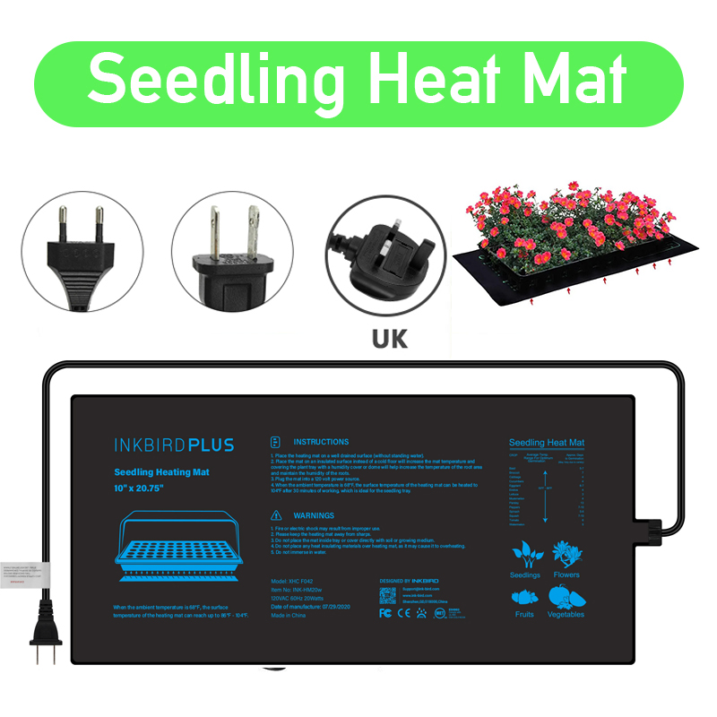 Heat Mat Seedling - 苗用防水種子マット,20.75x10cm,EU/us/uk/UE,種子,発芽,starter用