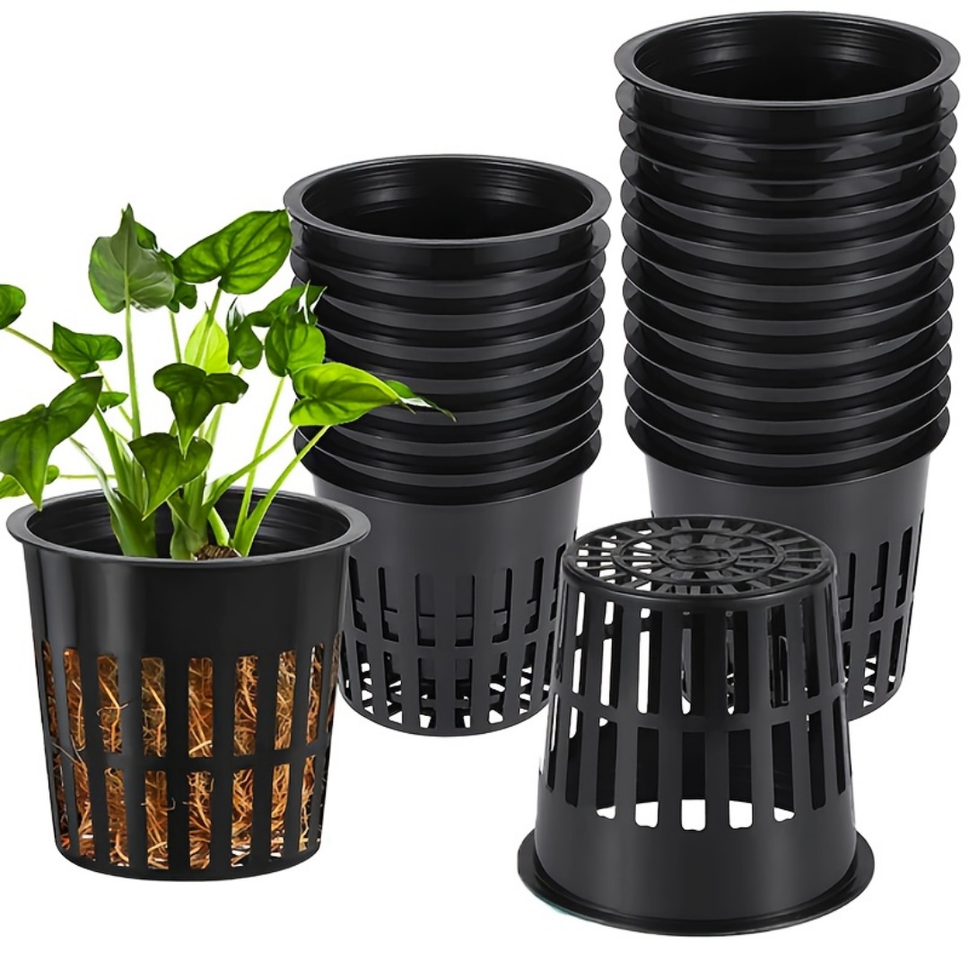 Rooting Gel Clone - 50個の再利用可能な水耕栽培ネットカバー、植物苗栽培用の水耕栽培バスケット、プラスチックネットポット、水耕栽培ガーデン用品、タワーガーデン、クローンマシン、エアロポニックシステムに適しています。