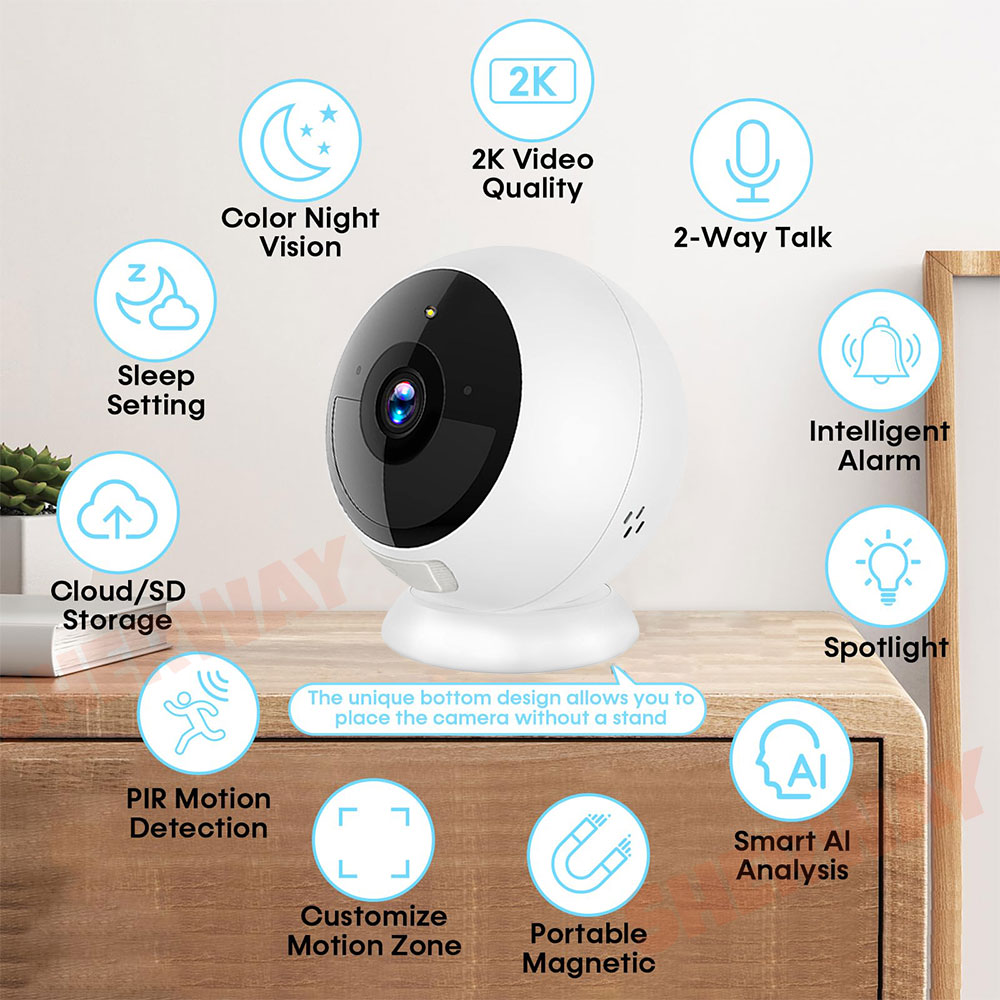 2K 5MP Wifi ホームセキュリティカメラ ワイヤレス - Eufy Camera E220 のレビューと価格