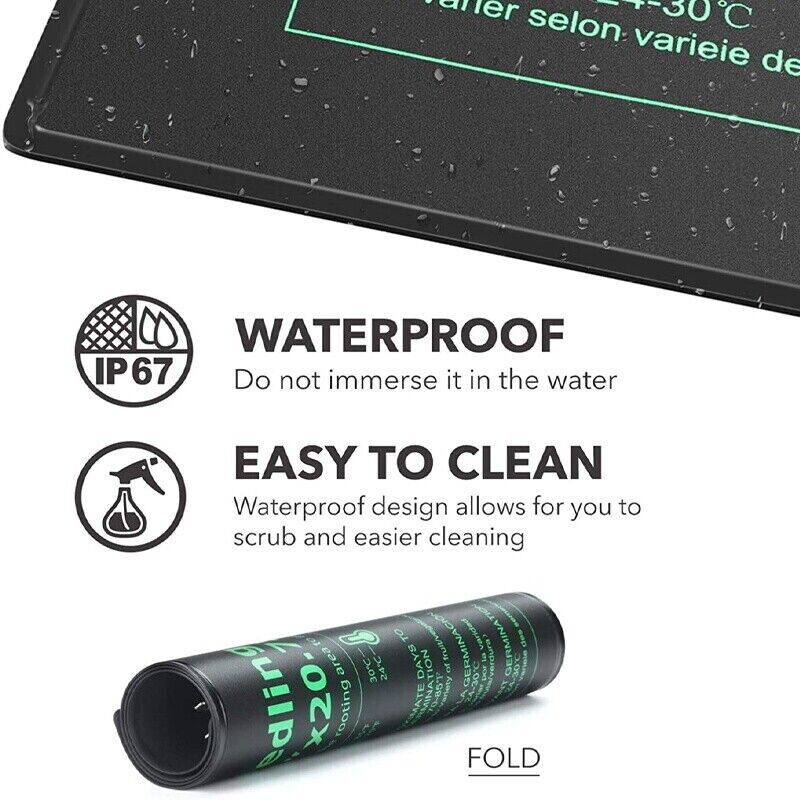 LERWAY 21W 苗床用ヒートマット EUプラグ 室内温 - Heat Mat Seedling のレビューと価格