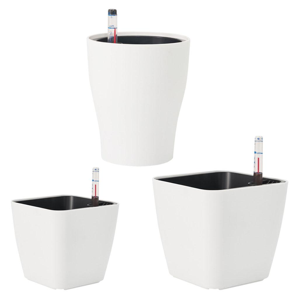 自動給水式植木鉢、白いプラスチック製、庭のハーブ用 - Self Watering Insert のレビューと価格