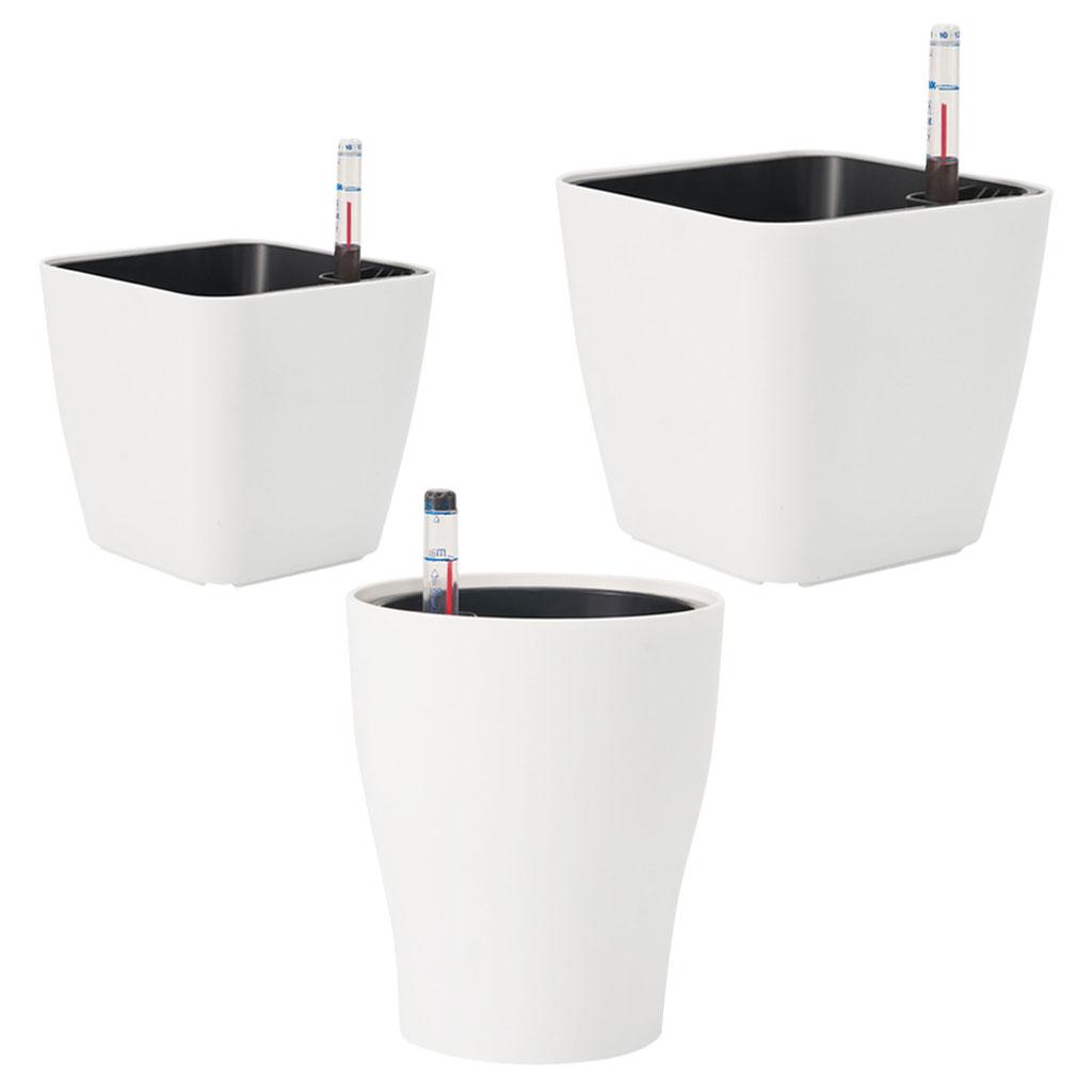 自動給水式植木鉢、白いプラスチック製、庭のハーブ用 - Self Watering Insert のレビューと価格