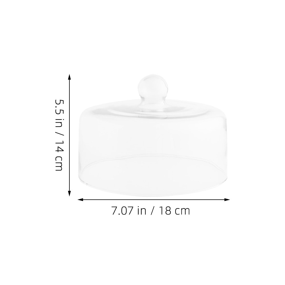 18cmクリアガラスケーキドームカバー、デザートディスプレイ - Plastic Dome Clear のレビューと価格