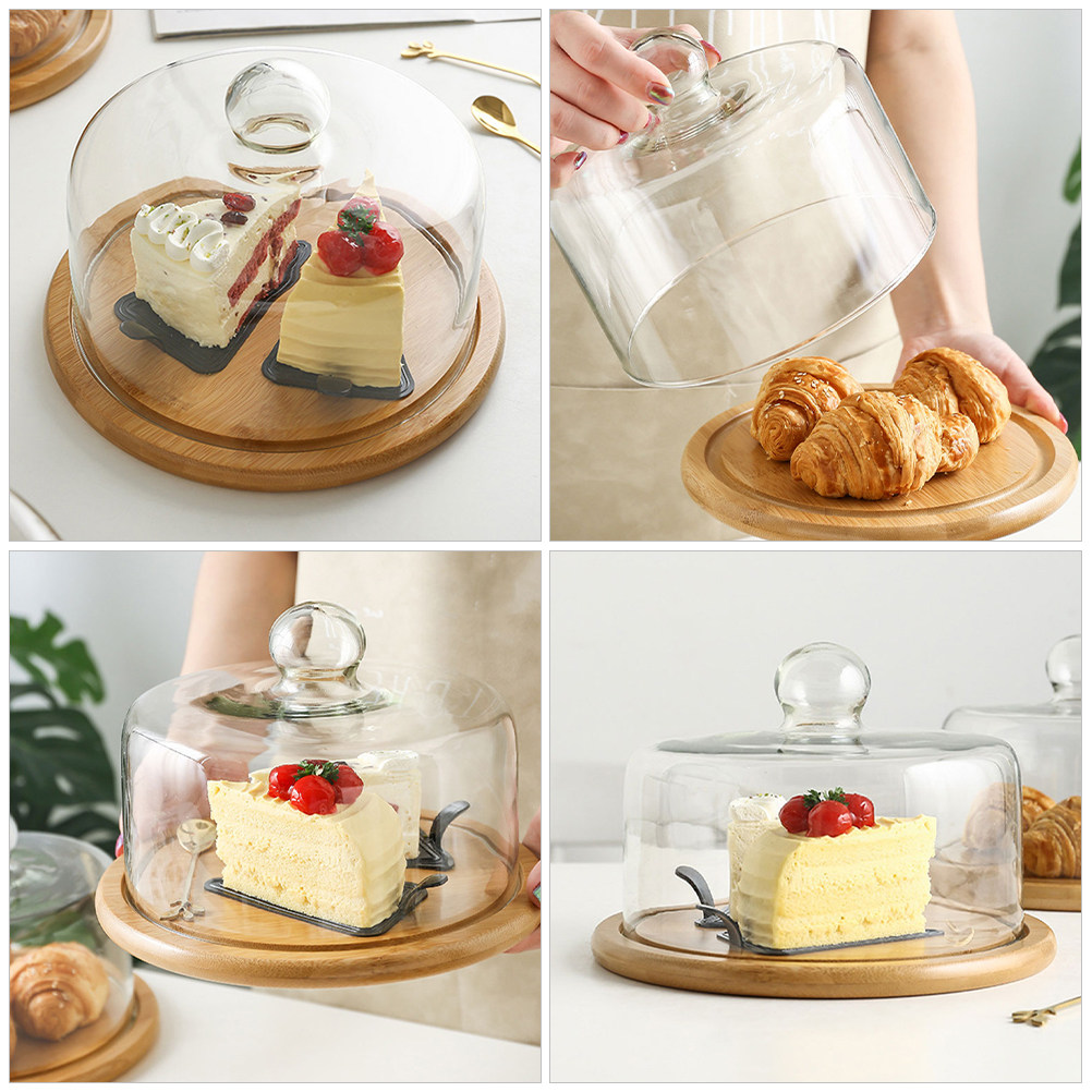 18cmクリアガラスケーキドームカバー、デザートディスプレイ - Plastic Dome Clear のレビューと価格
